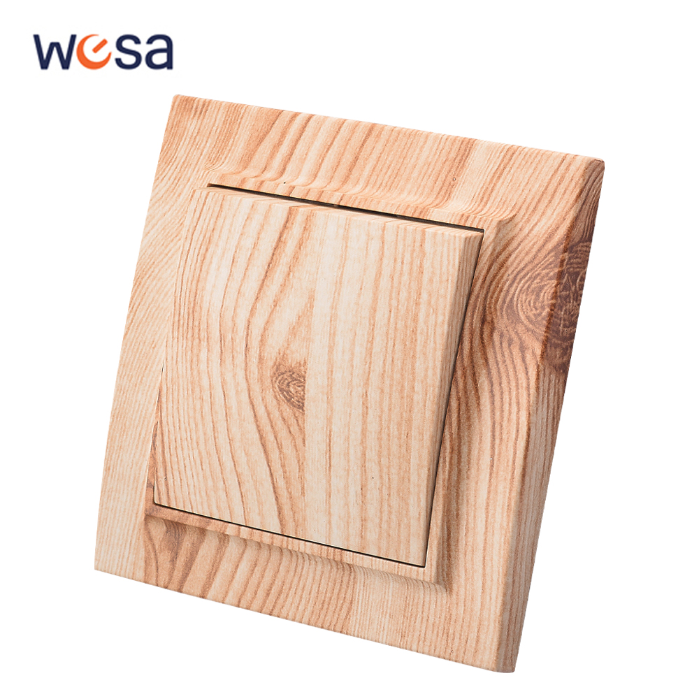 Vintage Collectible Buttons - WESA Wood Wall Switch Classic Flame