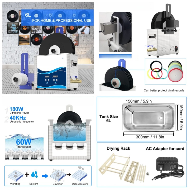 Vinyl Record Cleaner - Ultrasonic Cleaner for Vinyl Records Cleaning