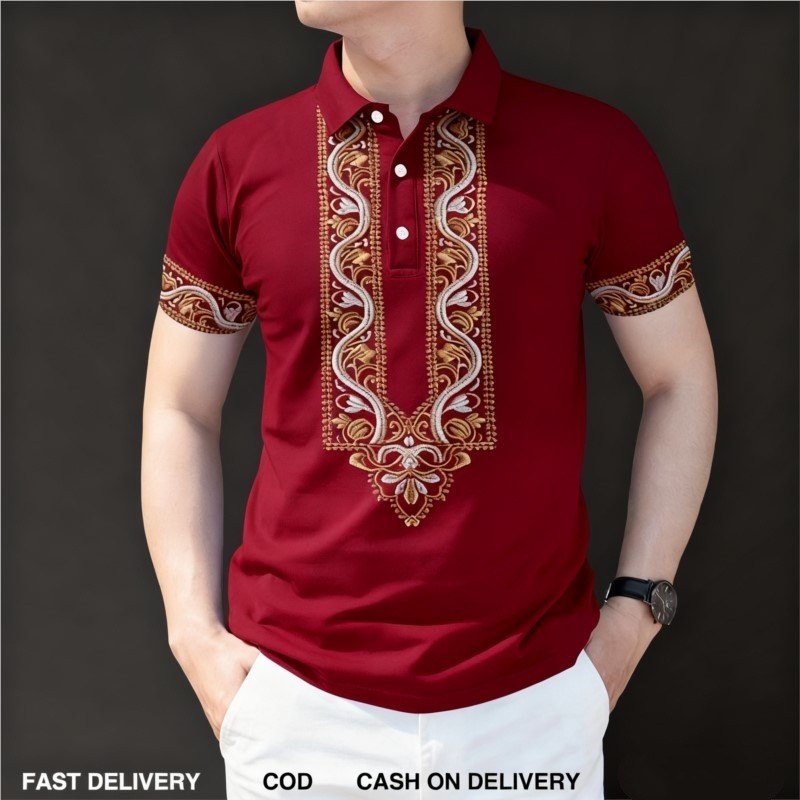 2026 Mens Barong Polo Shirt fo - Vintage Collectible Buttons 리뷰 및 가격
