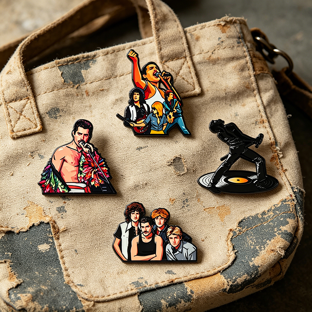 4pcs Classic Rock Band Enamel  - Vintage Item 리뷰 및 가격