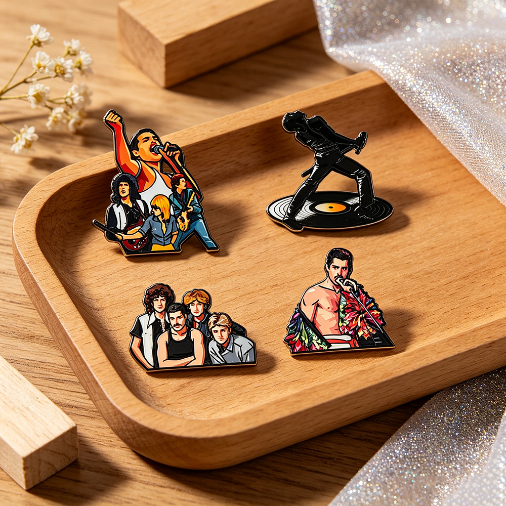 4pcs Classic Rock Band Enamel  - Vintage Item 리뷰 및 가격