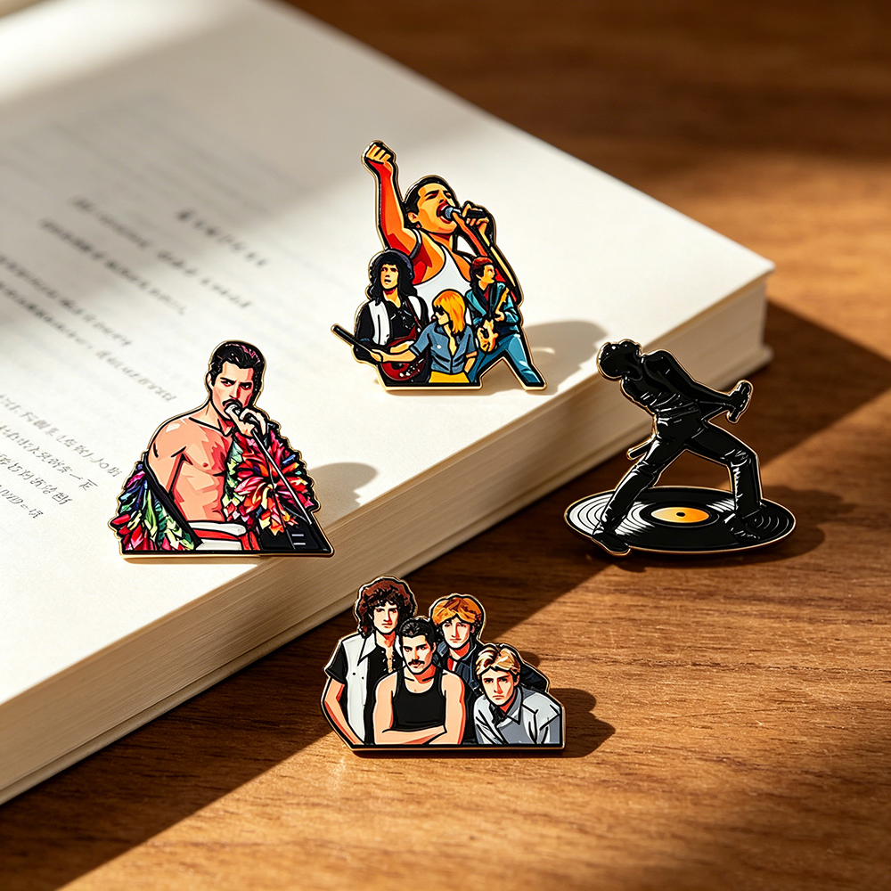 4pcs Classic Rock Band Enamel  - Vintage Item 리뷰 및 가격