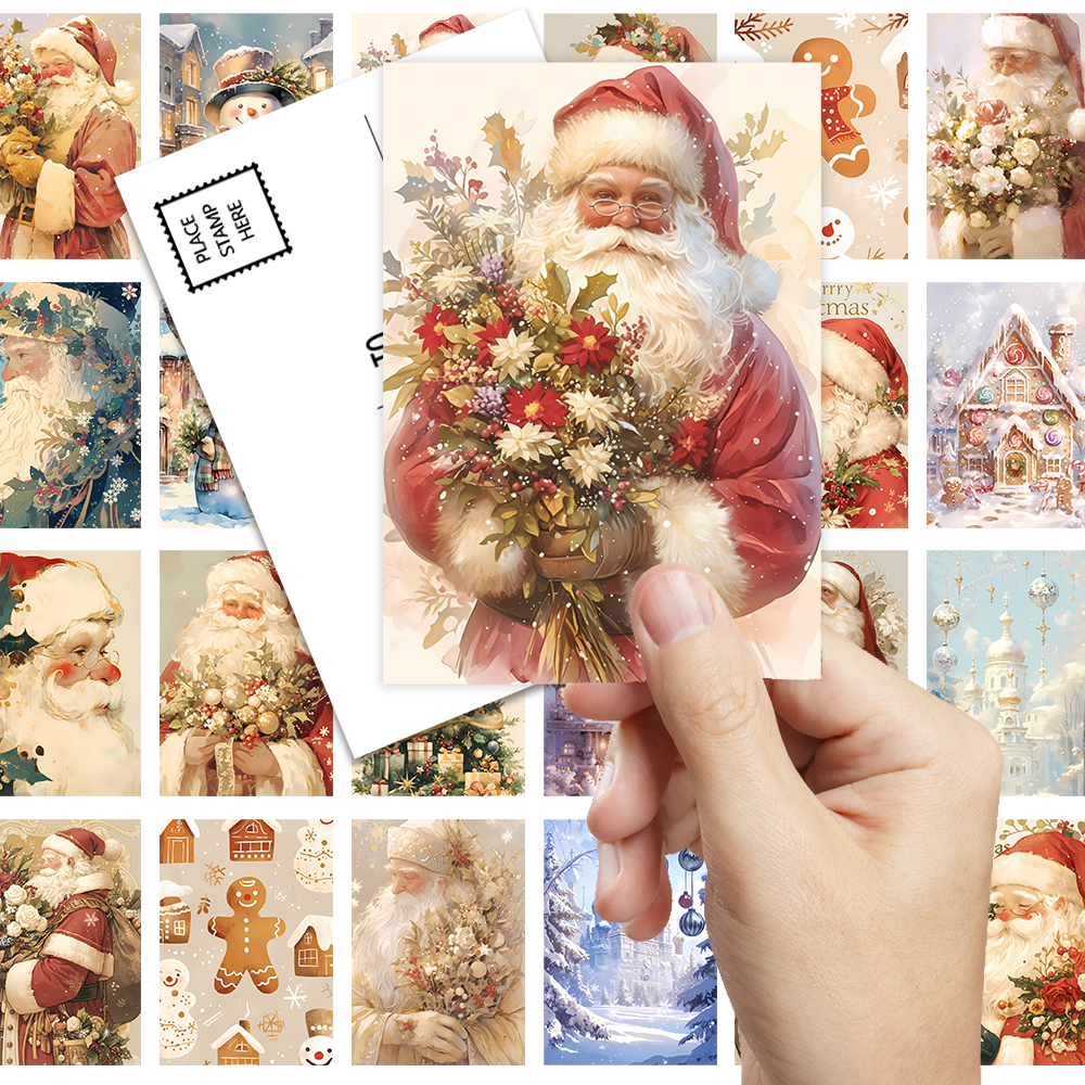 32pcs, vintage Christmas postc - Vintage Collectible Santa 리뷰 및 가격