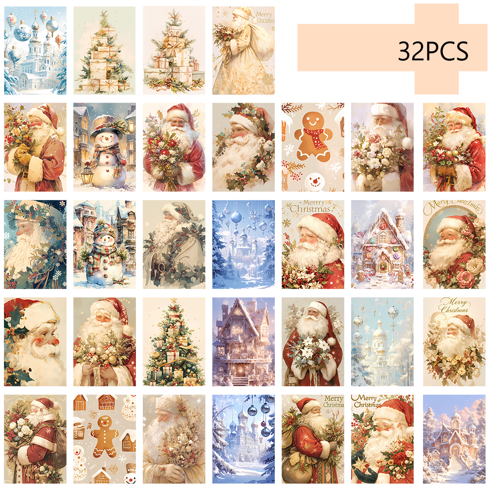 32pcs, vintage Christmas postc - Vintage Collectible Santa 리뷰 및 가격