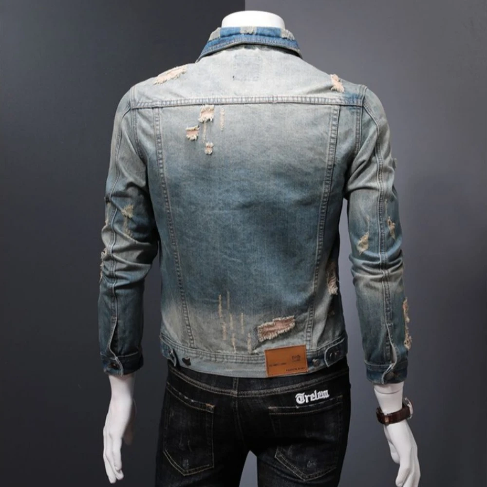 Padded Denim Jackets Man Warm  - Vintage Collectible Buttons 리뷰 및 가격