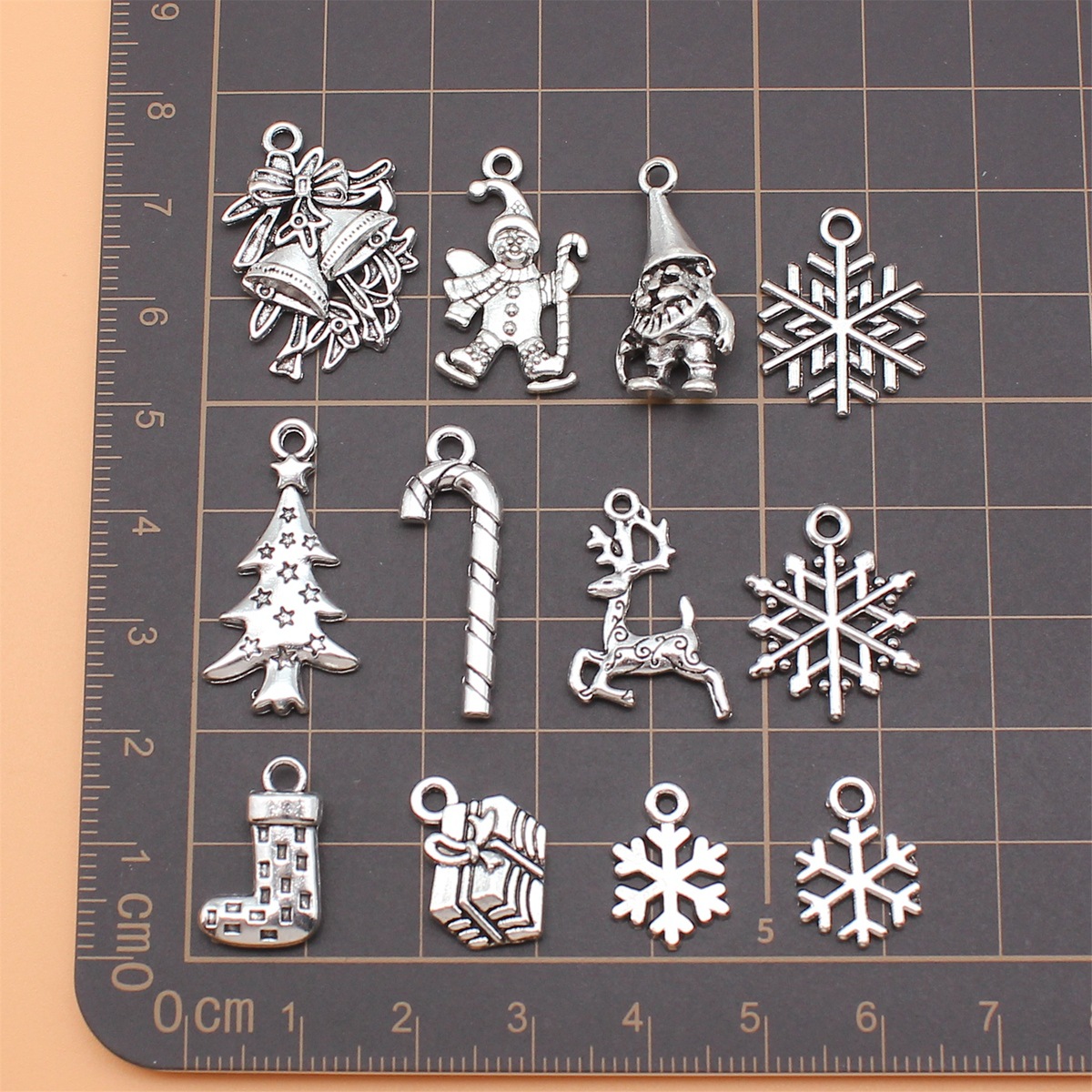 12pcs Antique Silver Color Chr - Vintage Collectible Santa 리뷰 및 가격