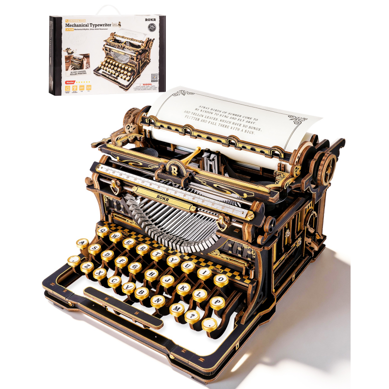 ROKR 3D Wooden Typewriter Puzz - Vintage And Collectible Toys 리뷰 및 가격