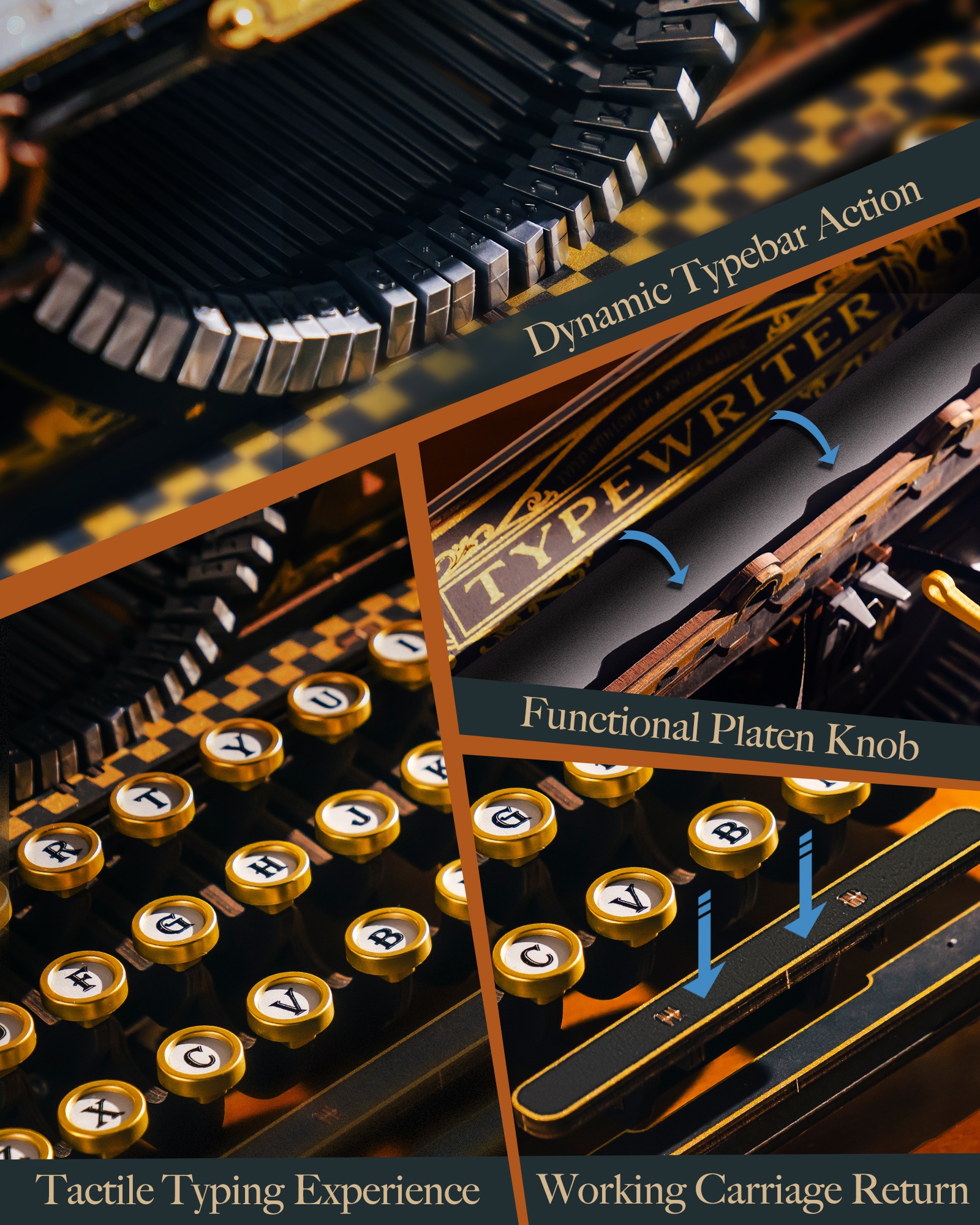 ROKR 3D Wooden Typewriter Puzz - Vintage And Collectible Toys 리뷰 및 가격