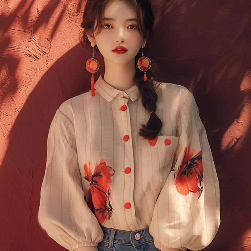 Vintage Women's Shirts Printed - Vintage Collectible Buttons 리뷰 및 가격