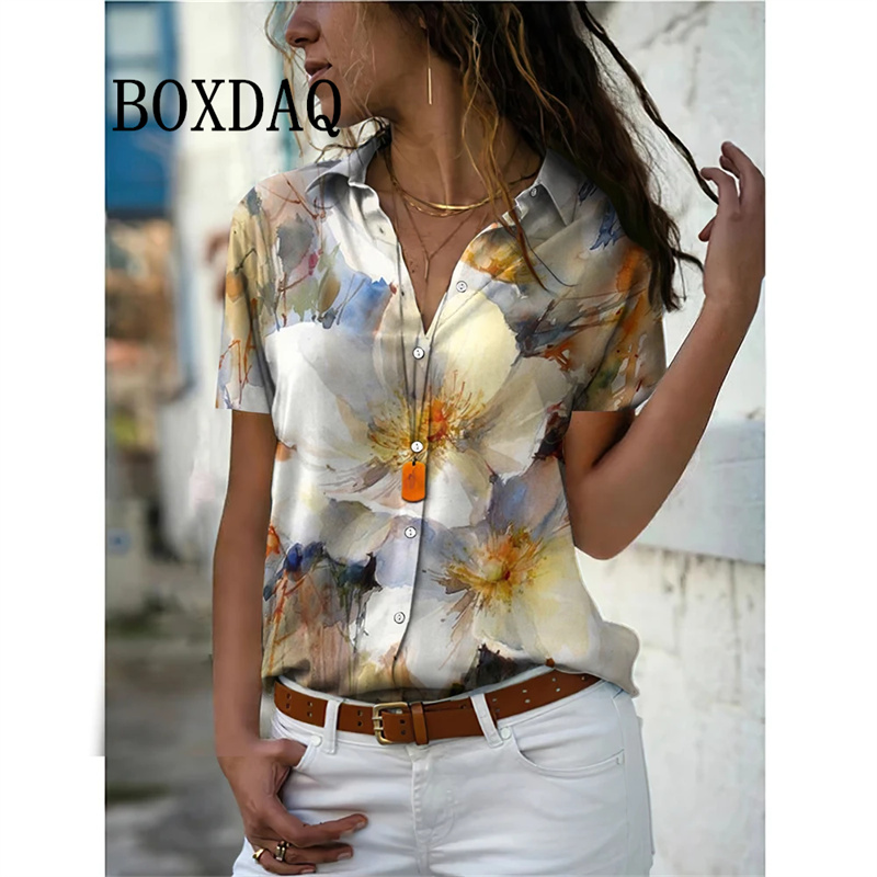 Summer Women Shirt Vintage Flo - Vintage Collectible Buttons 리뷰 및 가격