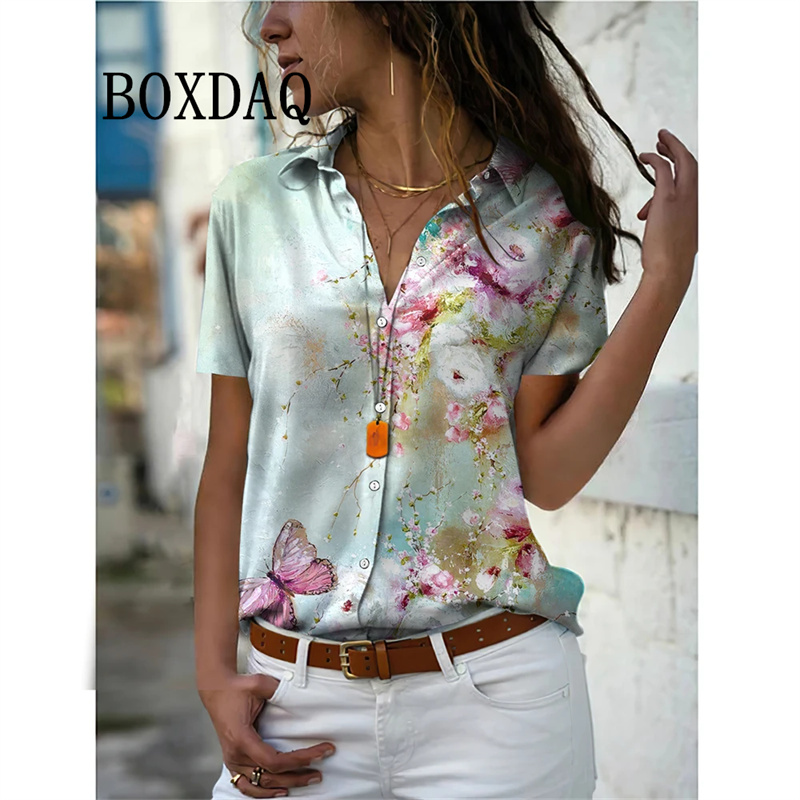 Summer Women Shirt Vintage Flo - Vintage Collectible Buttons 리뷰 및 가격