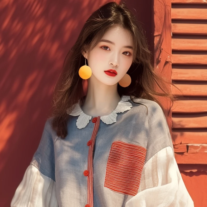 Chiffon Vintage Women's Shirt  - Vintage Collectible Buttons 리뷰 및 가격