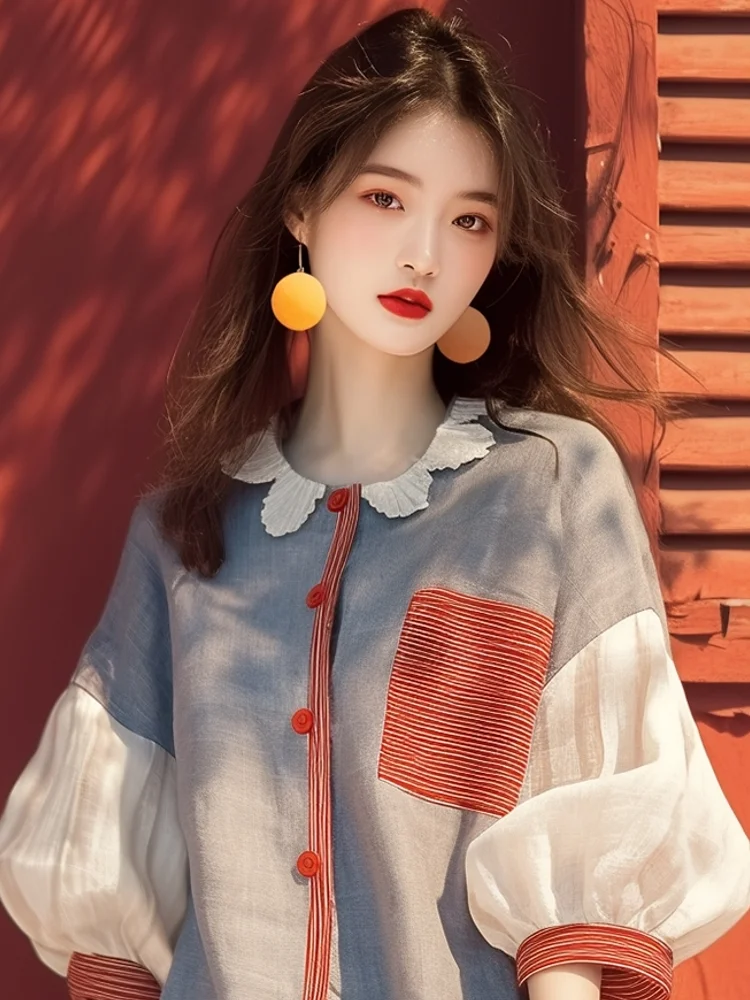 Chiffon Vintage Women's Shirt  - Vintage Collectible Buttons 리뷰 및 가격