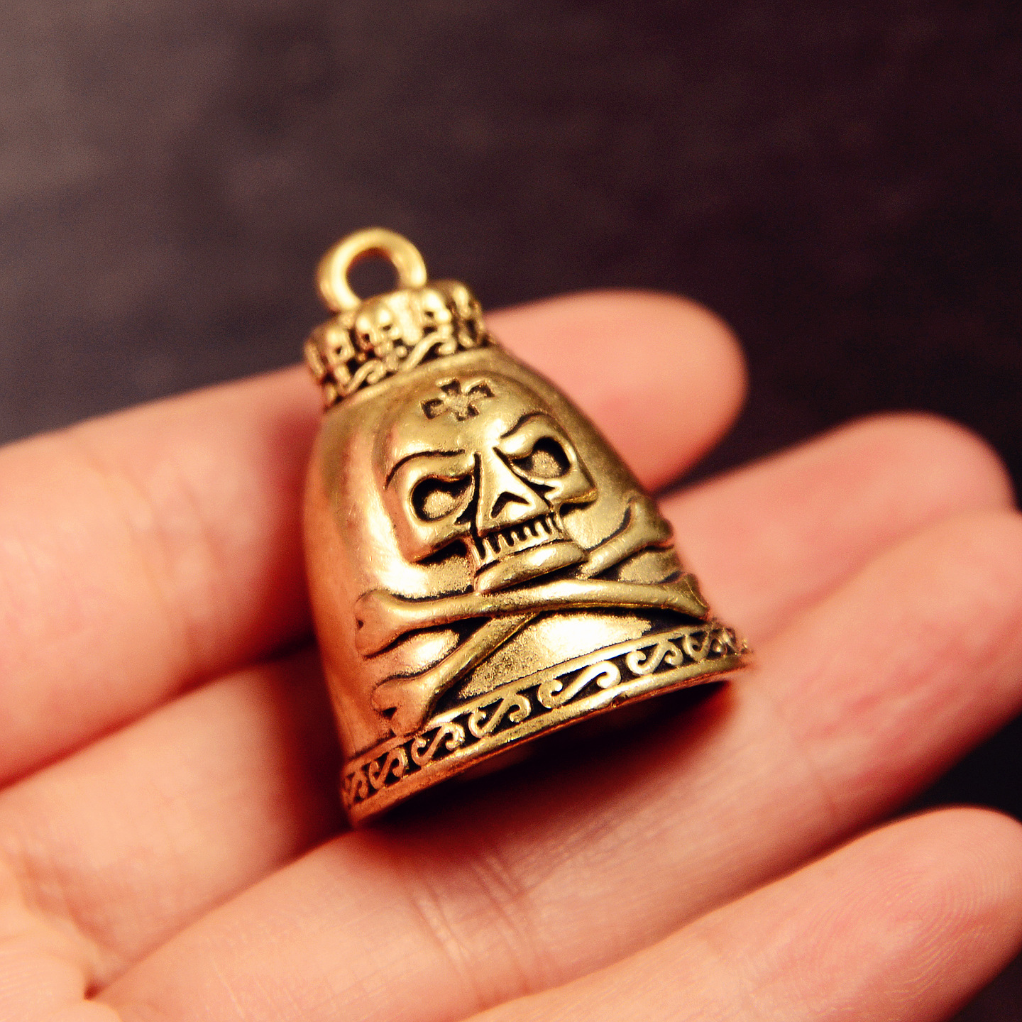 Brass Skull Bell Figurine 3.3c - Vintage Collectible Bells 리뷰 및 가격