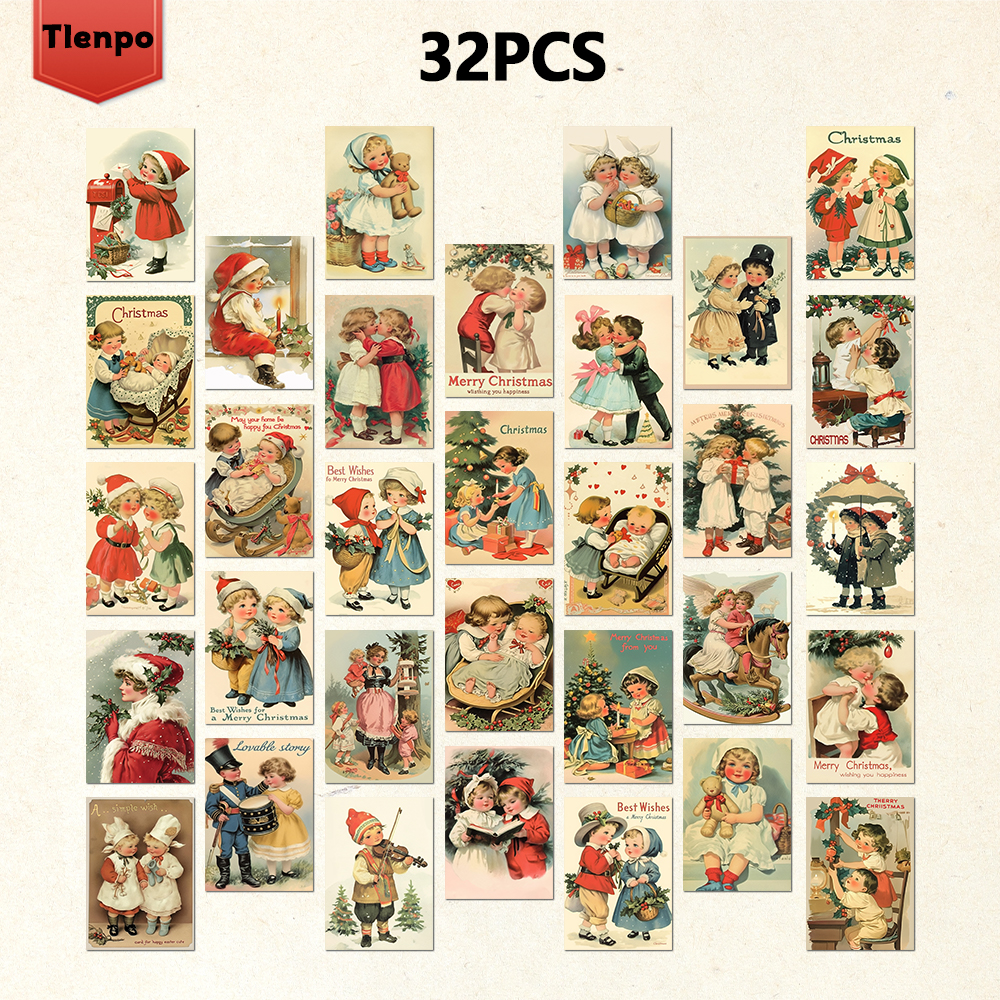 32pcs, vintage Christmas postc - Vintage Collectible Santa 리뷰 및 가격